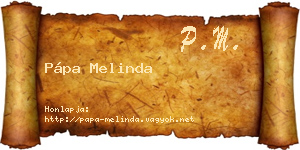 Pápa Melinda névjegykártya